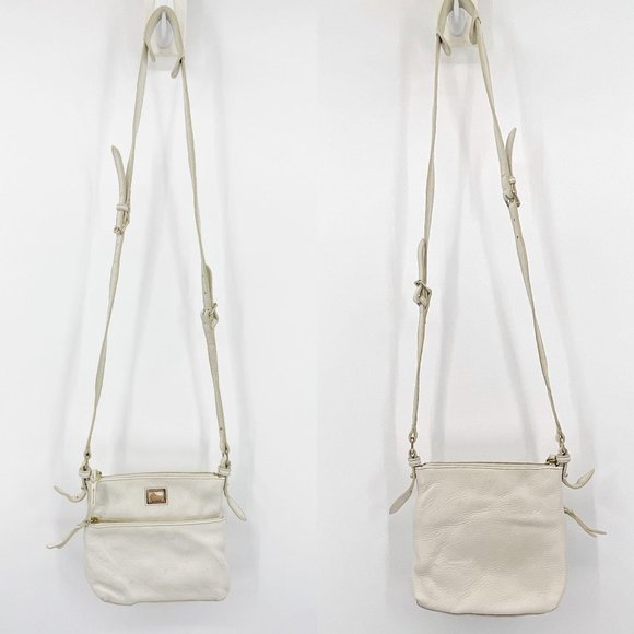 Dooney & Bourke Handbags - Vintage Dooney & Bourke White Leather Crossbody